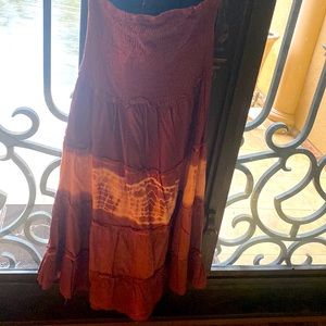 Ladies tube top ruffled dress size L